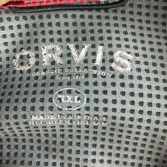 Orvis Mens Button-Up Shirt XXL Red Plaid Short Sleeve Fishing Outdoor Casual - Picture 4 of 10